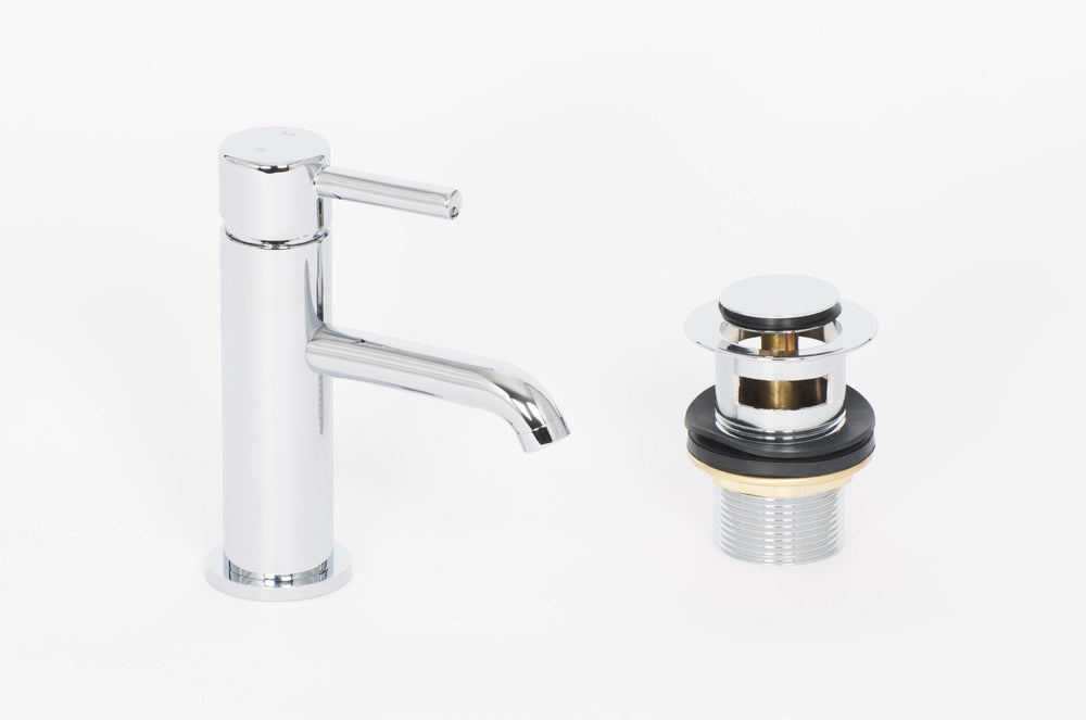 Elgin Cloakroom Mono Basin Mixer And Push Waste With Slotted Waste